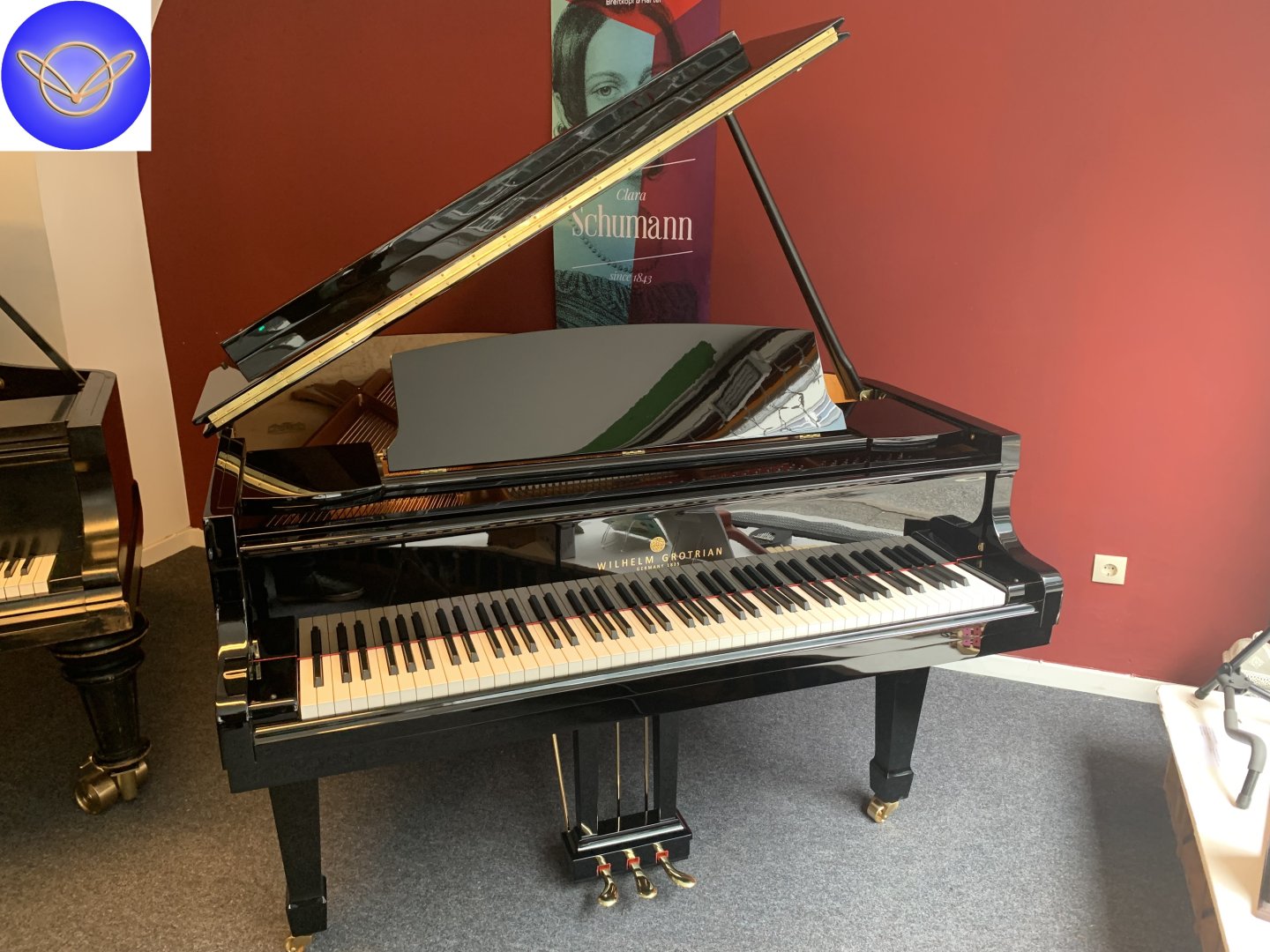Grotrian-Steinweg Wilhelm Grotrian 165 von 2023 in Zwart glimmend