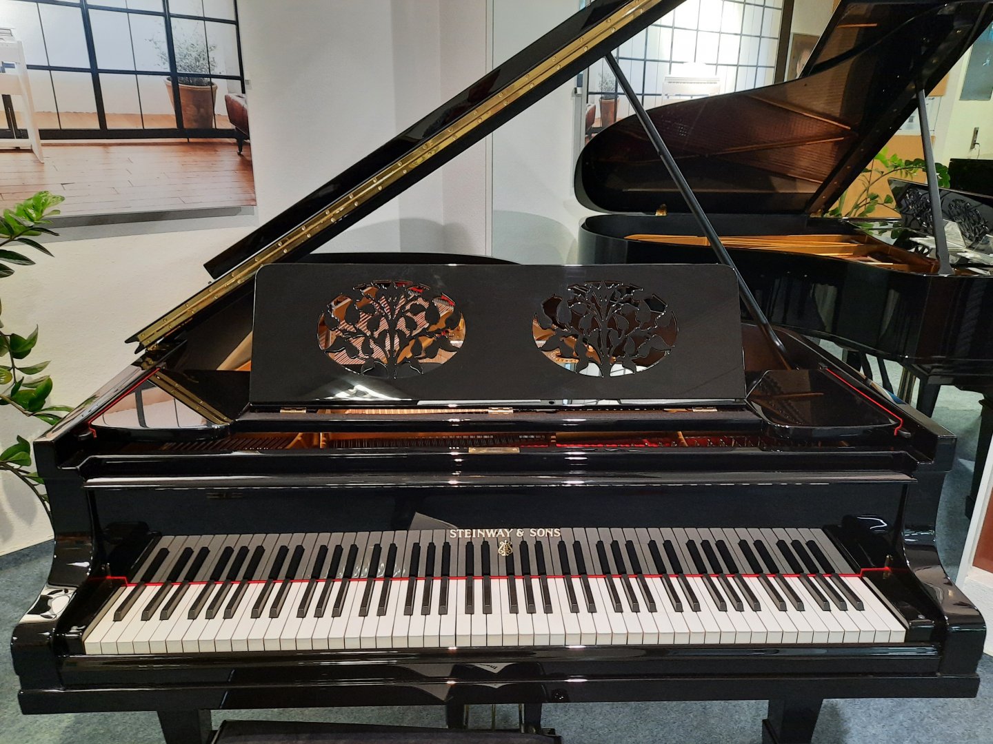 Steinway & Sons A-188 / 3.Pedal von 1920 in Zwart glimmend